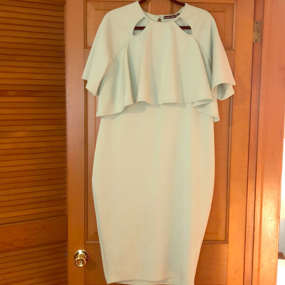 Mint green maternity scuba dress
